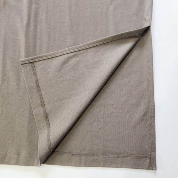 MM Lafleur NWT Alina 1.0 T-Shirt Dress M Pebble Gray Pima Cotton Midi Shift - Picture 5 of 8